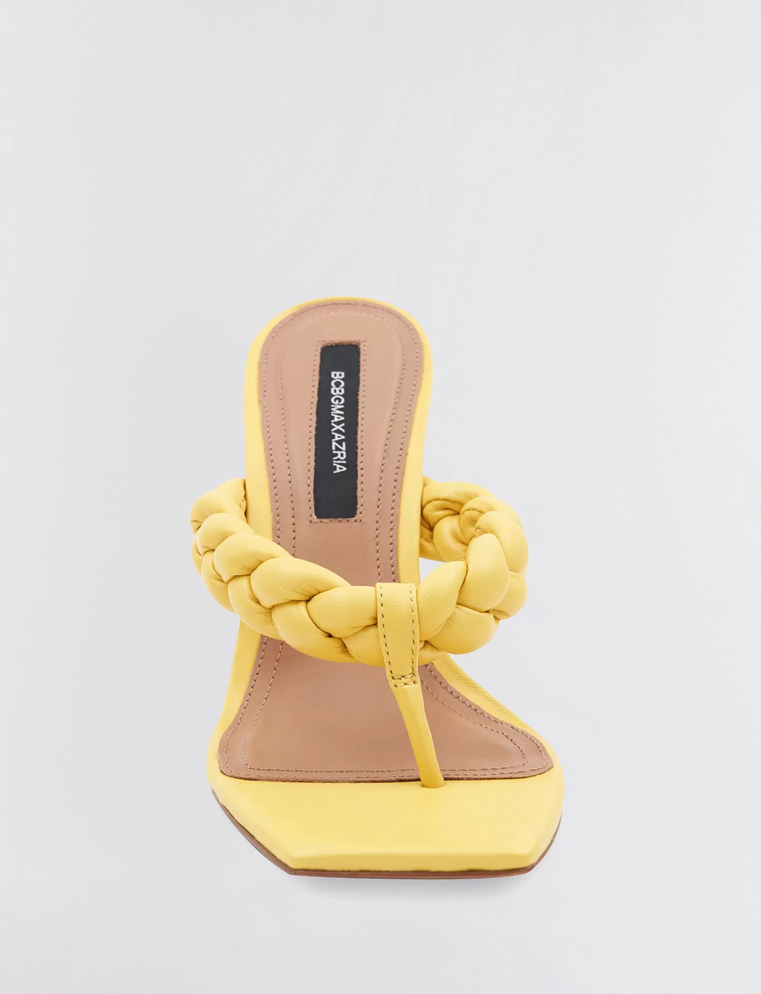 Flash Sale BCBGMAXAZRIA Bella Sandalias Trenzadas Tacon Amarillo Toscano