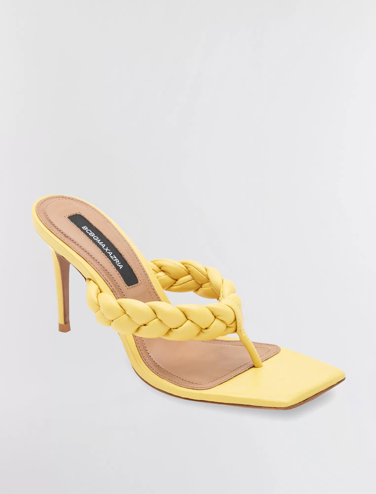 Flash Sale BCBGMAXAZRIA Bella Sandalias Trenzadas Tacon Amarillo Toscano