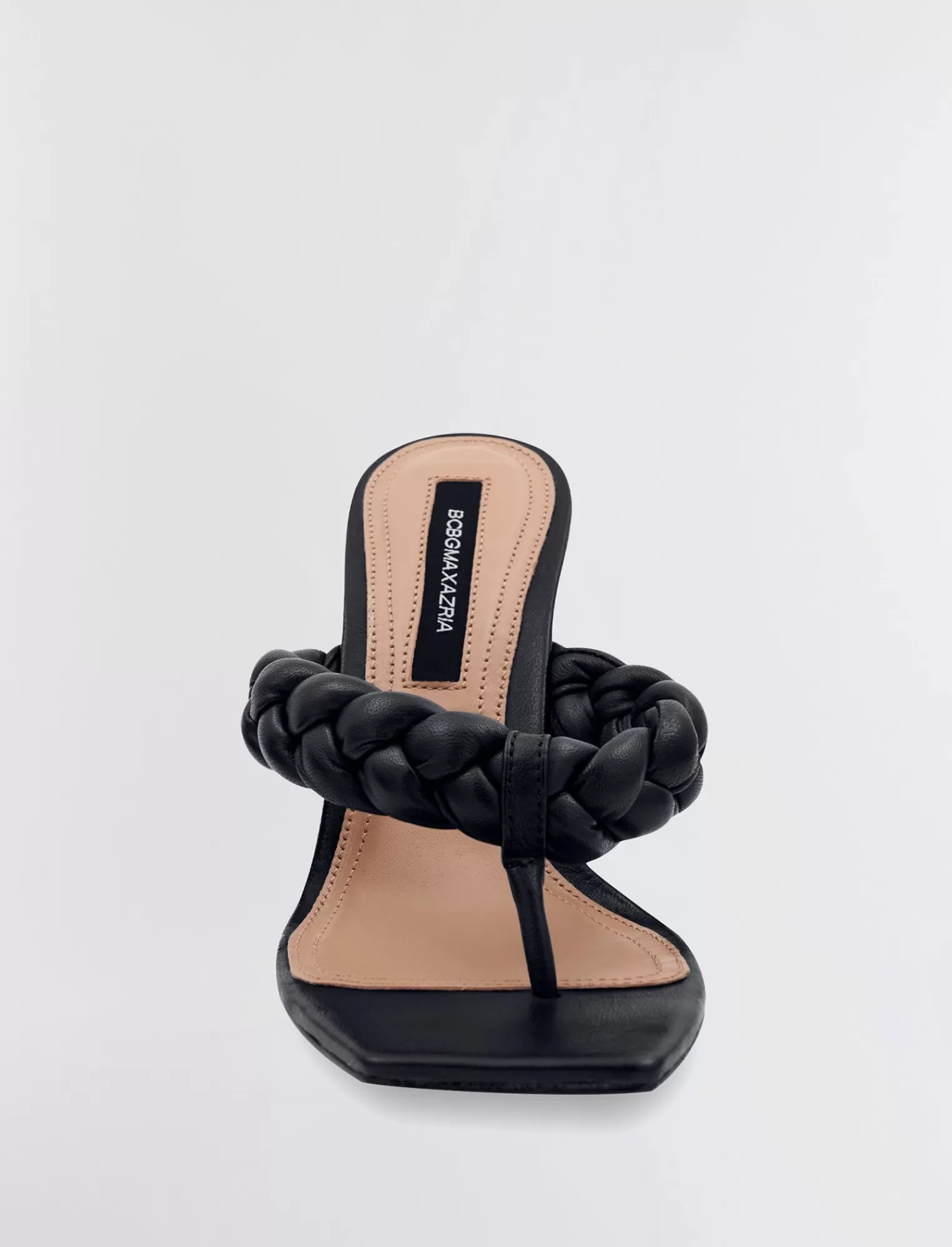 Outlet BCBGMAXAZRIA Bella Sandalias Trenzadas Tacon Negro