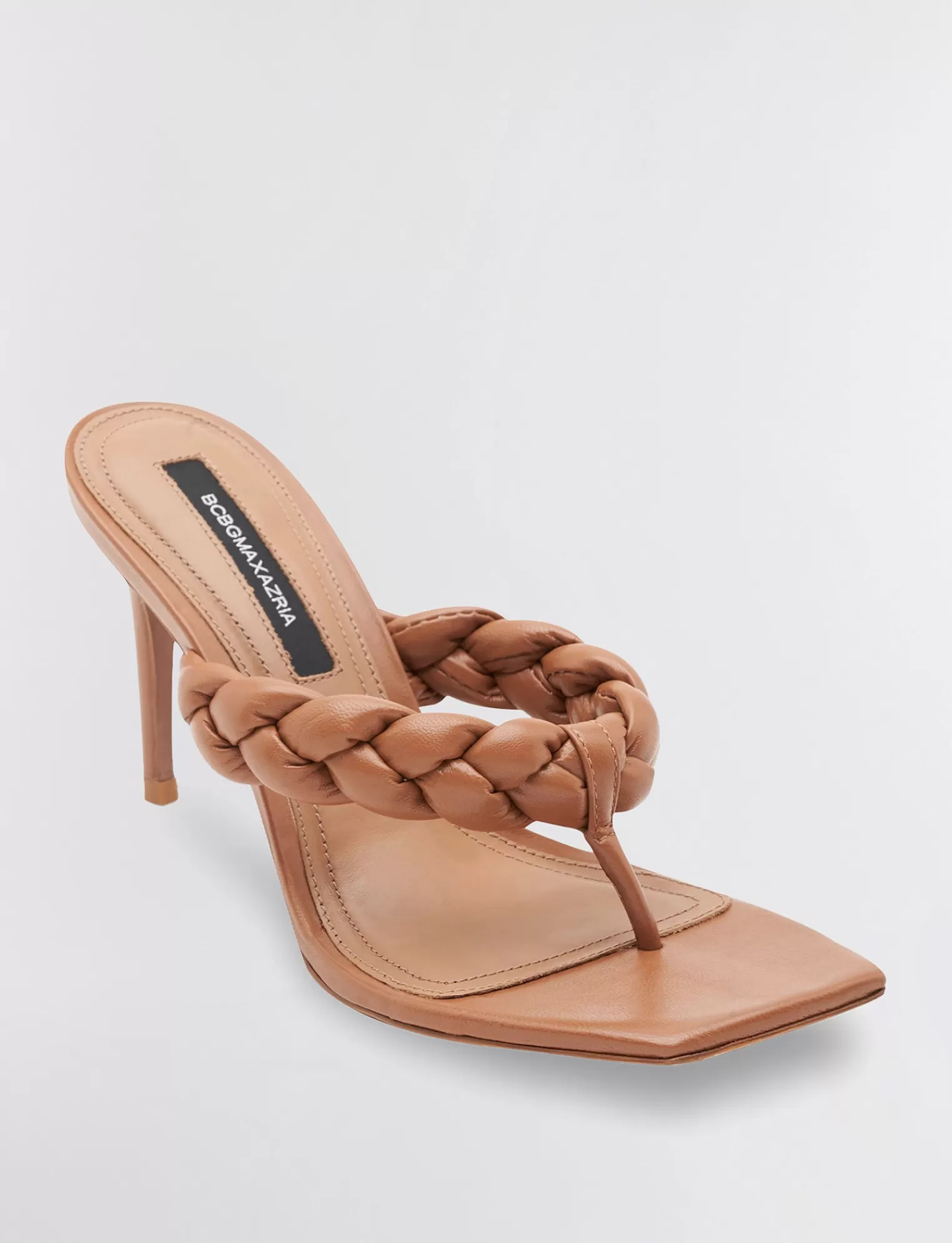 Fashion BCBGMAXAZRIA Bella Sandalias Trenzadas Tacon Castana