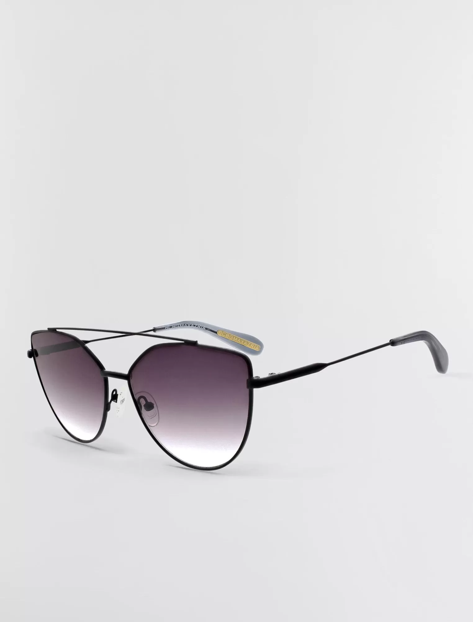 Hot BCBGMAXAZRIA Gafas De Sol Hibridas De Aviador Negro Mate/Humo Oscuro