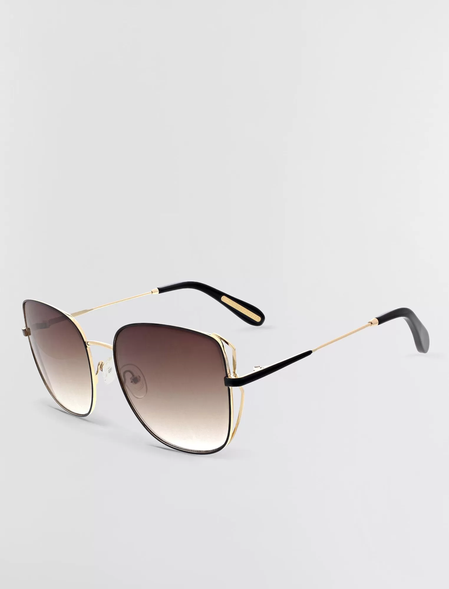 Outlet BCBGMAXAZRIA Gafas De Sol Muse Cuadradas Oro Claro Brillante + Negro