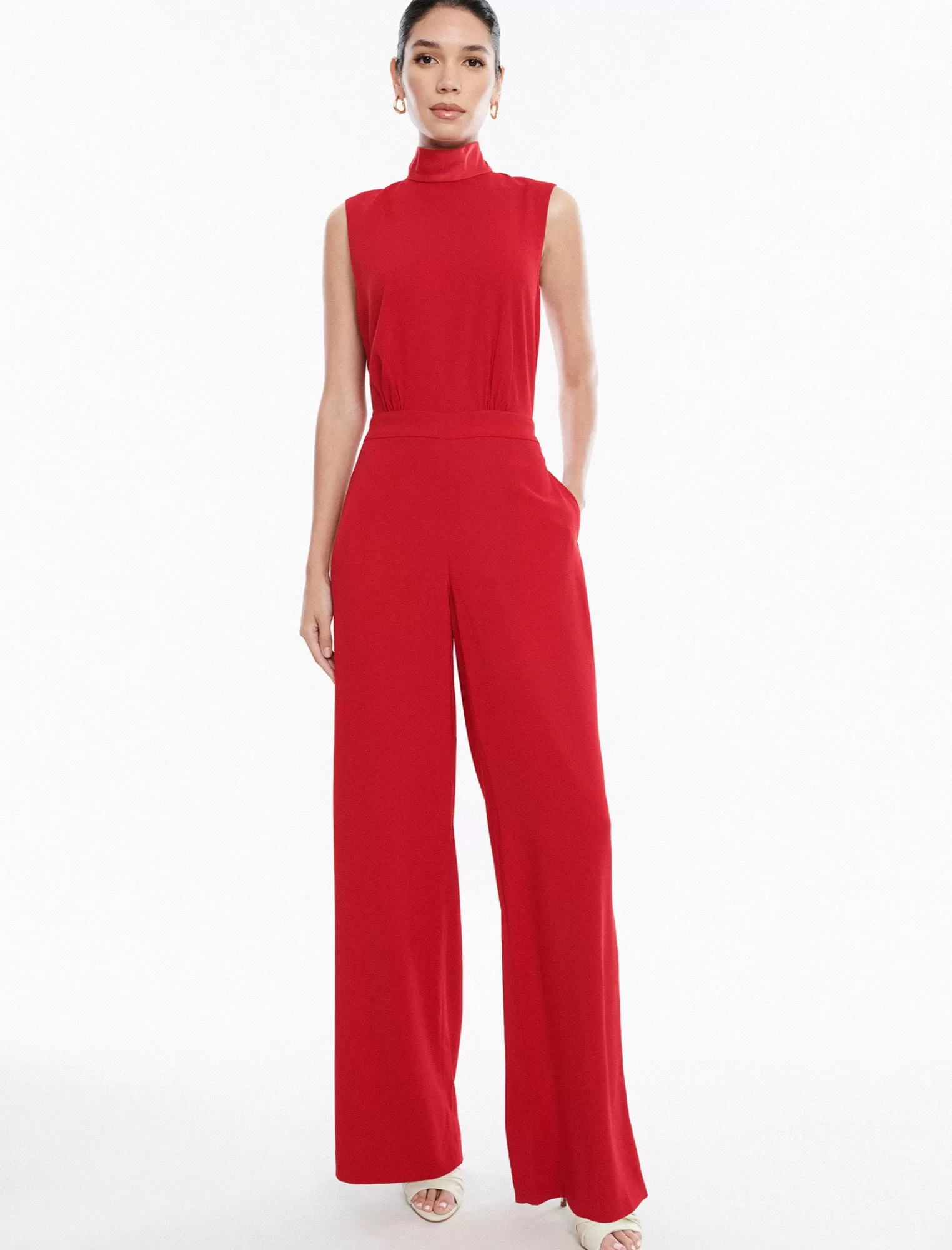 Flash Sale BCBGMAXAZRIA Mono Largo Con Espalda Abierta Hali Rojo