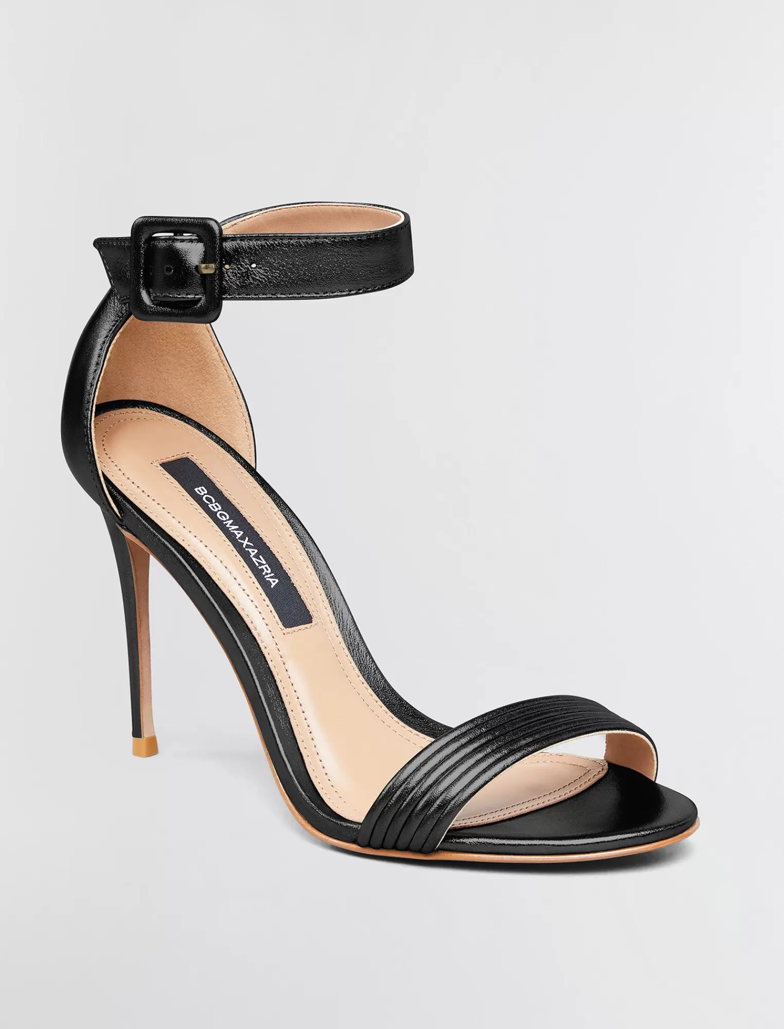 New BCBGMAXAZRIA Sandalia Tacon Stiletto Lucy Negro