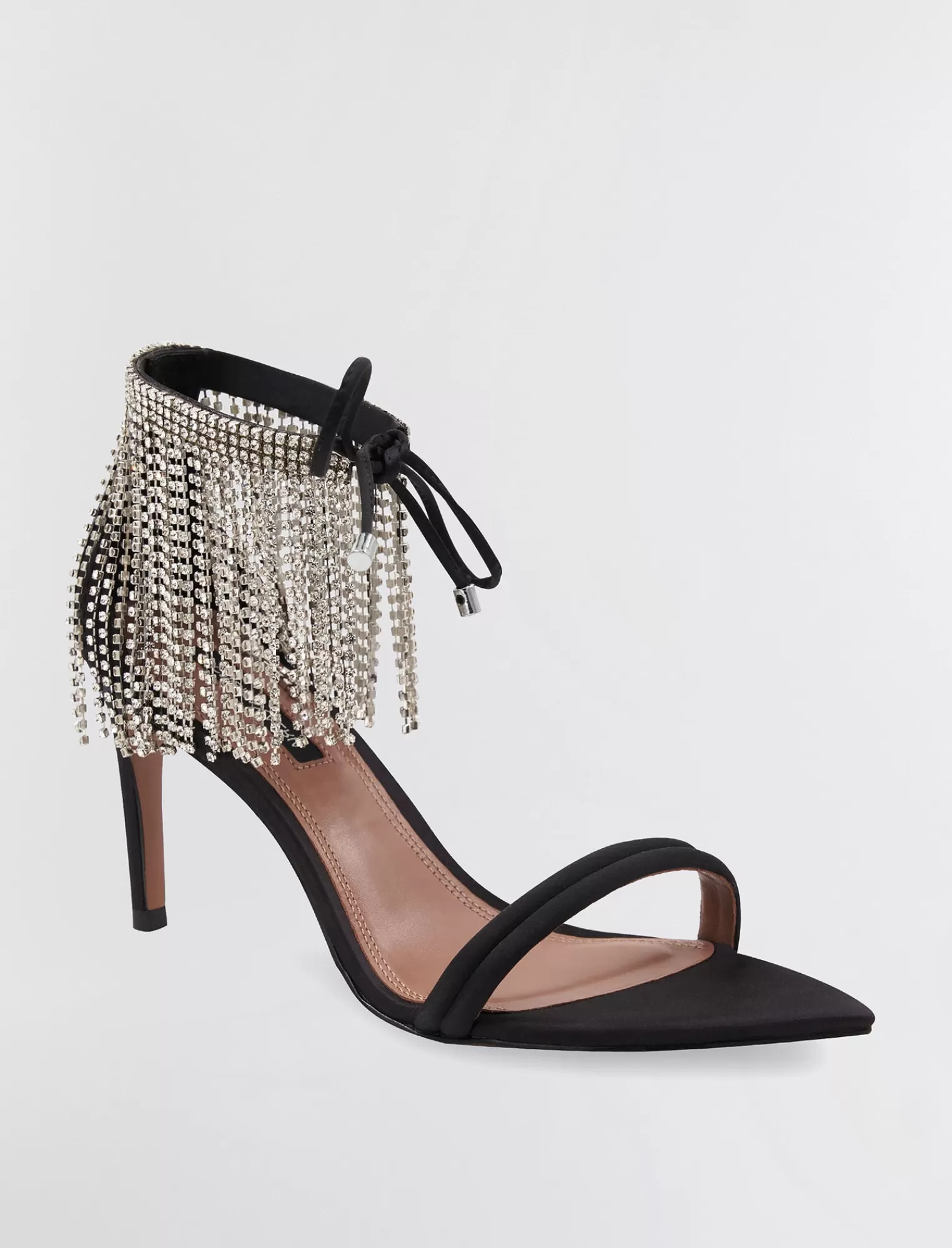 Discount BCBGMAXAZRIA Sandalias Dawn Con Tacon De Flecos Negro