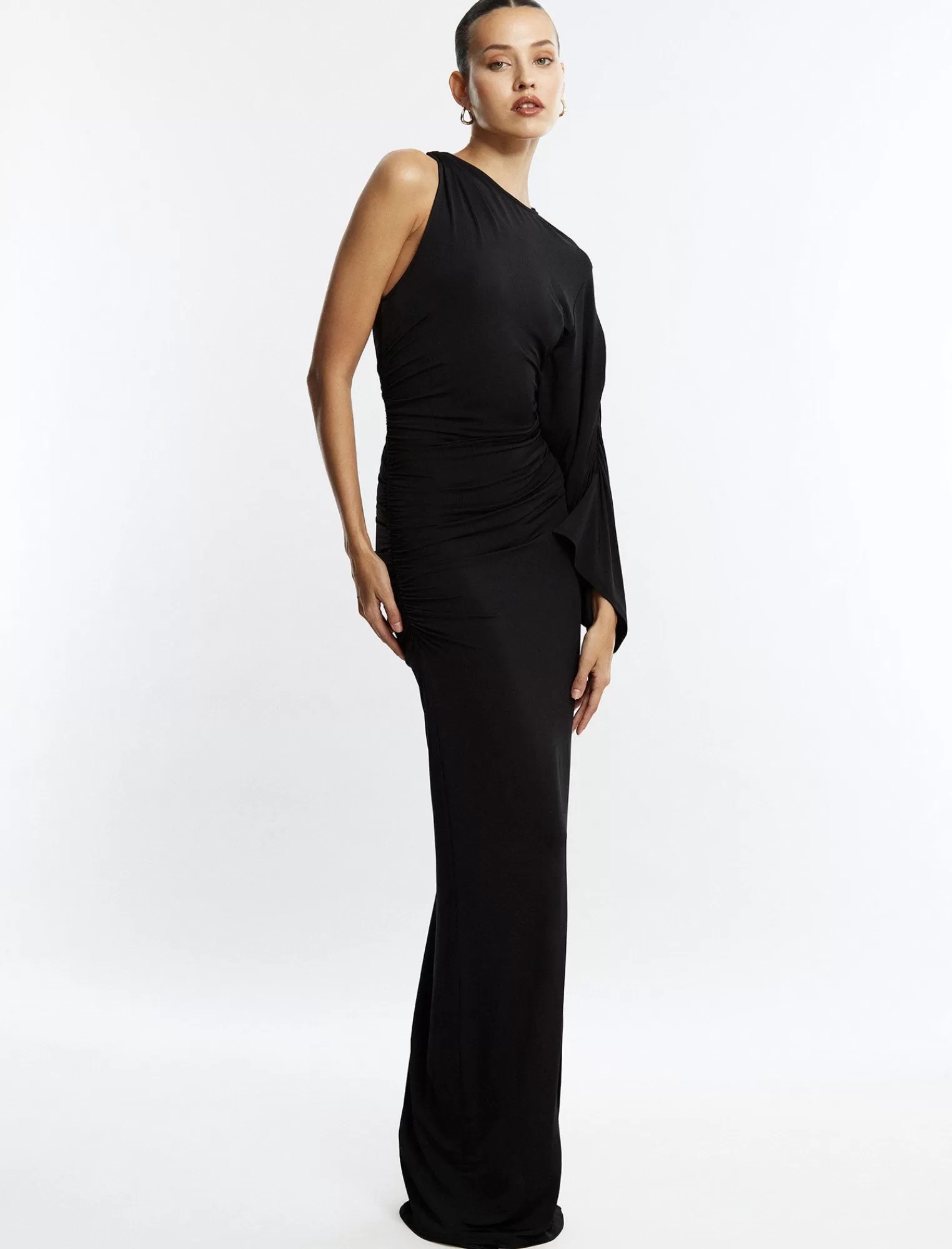 New BCBGMAXAZRIA Vestido De Noche Merritt Negro