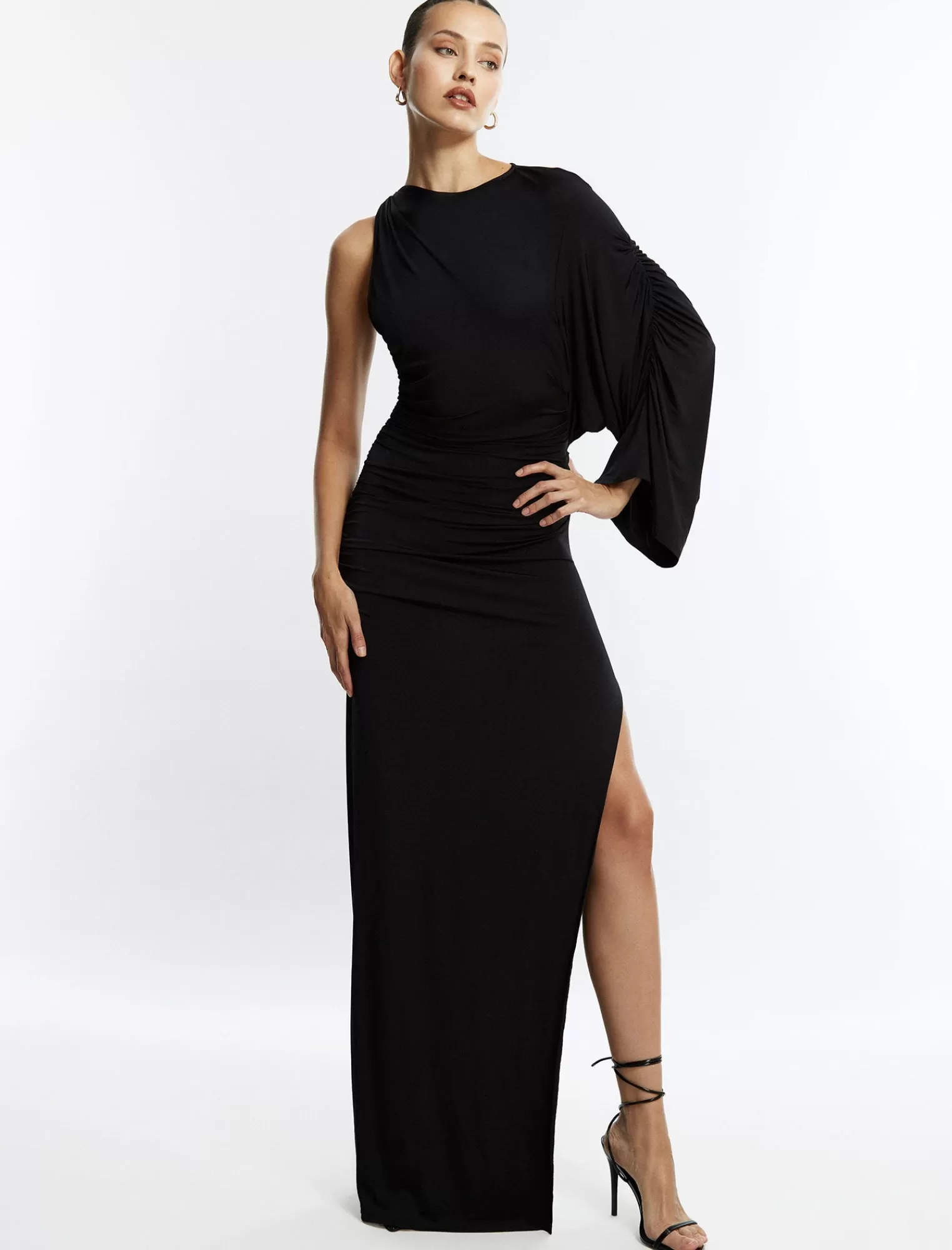 New BCBGMAXAZRIA Vestido De Noche Merritt Negro