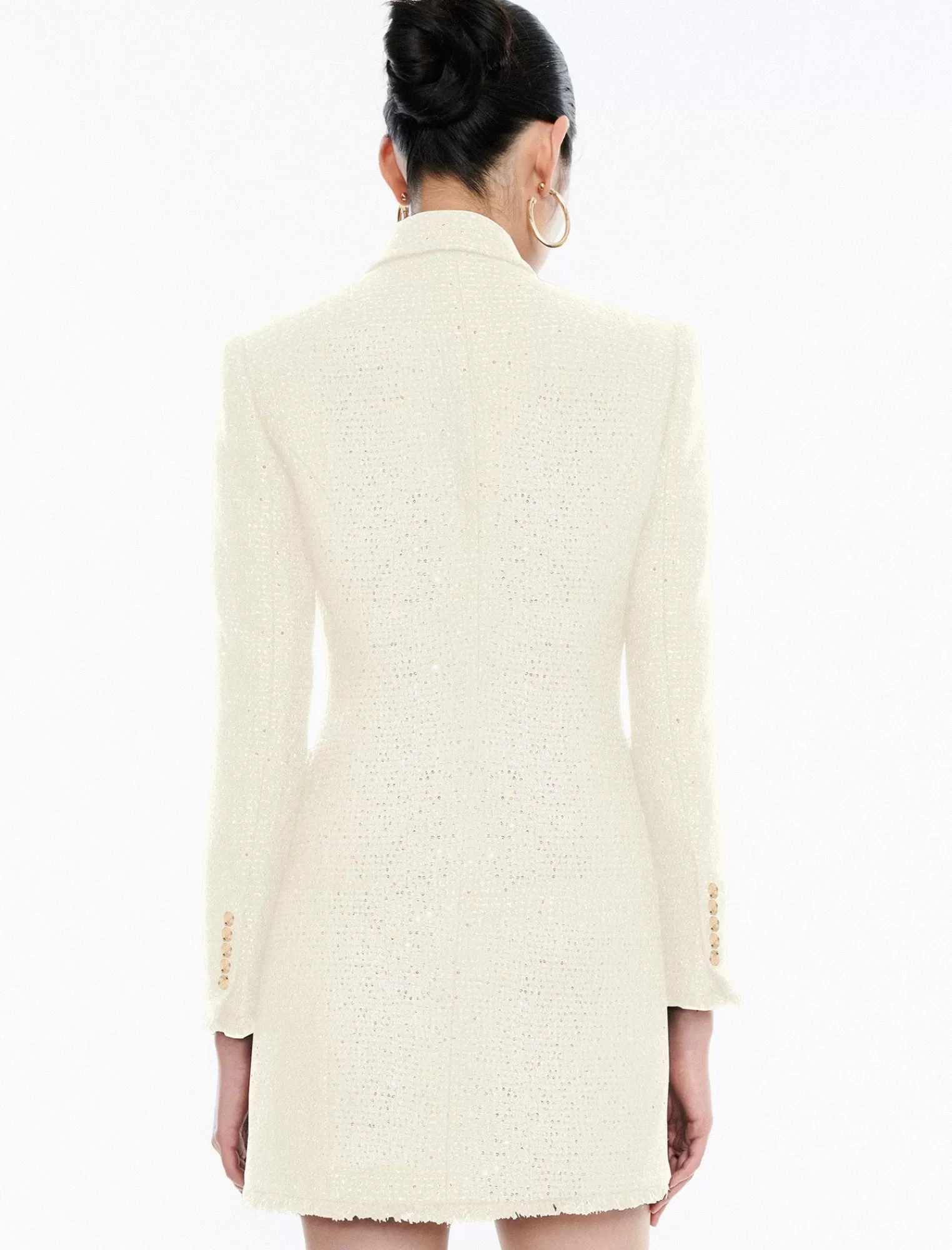 Cheap BCBGMAXAZRIA Vestido Tipo Blazer Eddie De Tweed Weiss